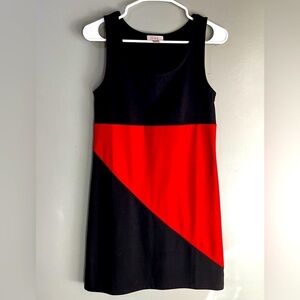 Loft shift dress in red/black size XS